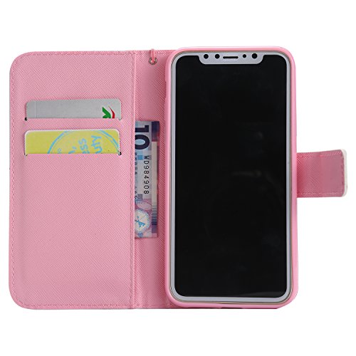 image for For iphone X Wallet Case with Screen Protector,OYIME [Flower Girl and 