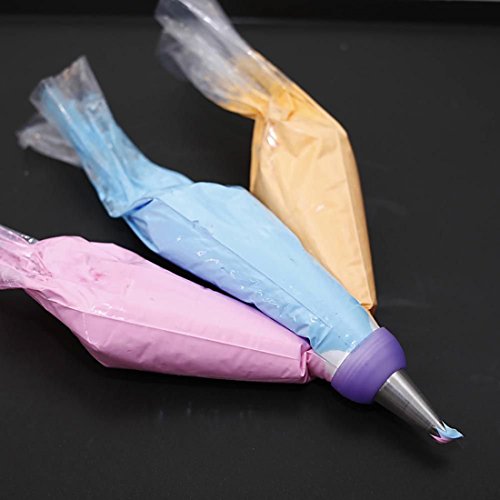 BG-Style Swirl Cake Muffin Coupler 3 Colors Swirl Decorating Cupcake Decorating Kit With Coupler Kitchen Diy Cake Cupcake Muffin Coupler Nozzle White & Purple