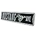 Open Road Brands - Vintage Retro Metal Tin Signs - Embossed Mustang Avenue Street Sign- for Garage Decor, Diner Art, Man Caves, and Gas Stations