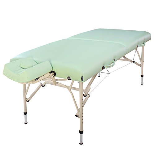 Master Massage30'' Bel Air Ultra Light Weight Aluminum Portable Massage Table Package,Lily Green