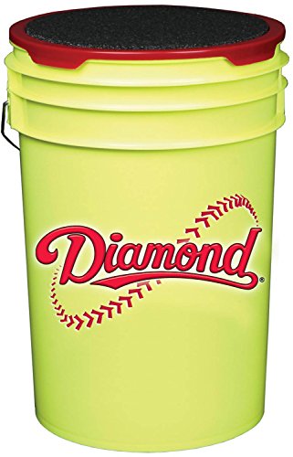 Diamond 6-Gallon Ball Bucket with Lid, Yellow
