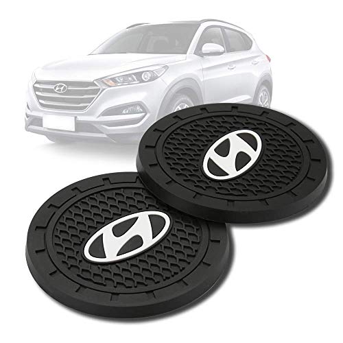 CARFORU Auto Car Cup Holder Coaster for Hyundai Car Interior Accessories, Anti Slip Cup Mat Insert Vehicle Travel Insert Coaster Mat, 2 Pack 2.75inch
