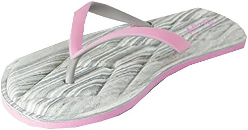 Surf 7 Women's Soft Sole Flip Flop Sandal (10 B(M) US, Grey/Pink)
