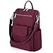 UTO Women Backpack Purse 3 ways Oxford Waterproof Cloth Nylon Ladies Rucksack Shoulder Bag Red