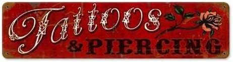 Tattoos Piercing Miscellaneous Vintage Metal Sign - Victory Vintage Signs
