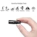 Mini Rechargeable LED Keychain Flashlight - Small USB 130lumen Waterproof Bright LED Flashlight with 2 Modes Including Rechargeable Battery, Micro USB Cable, Waterproof O-rings and O-Ring (Black)