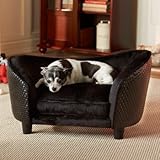 Enchanted Home Pet Ultra Plush Snuggle Bed, 26.5 by 16 by 16-Inch, Black Basket (Misc.)