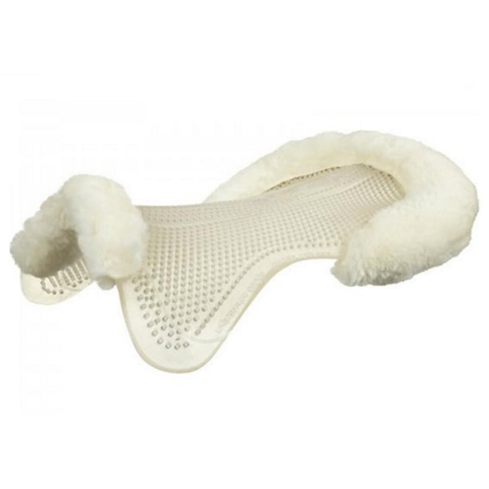 Acavallo Unisex's White Just Gel Lambskin Half Pad Large,9682