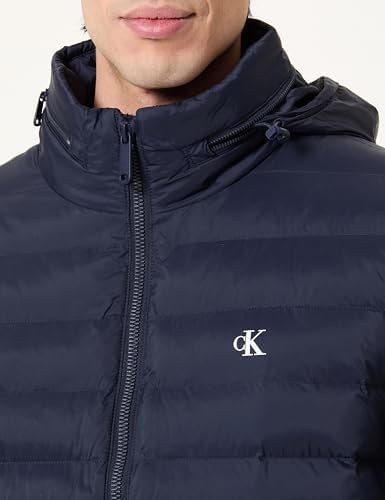 LS NYLON LT WT HOODED FZ PUFFER LV04RC511G Vestes pour homme, bleu foncé (saphir foncé) L, Bleu (saphir foncé), L