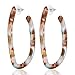ALEXY Women’s Mottled Hoop Earrings Bohemia Acrylic Resin Hoops Stud Earrings