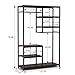 Tribesigns Free standing Closet Organizer, Double Hanging Rod Clothes Garment Racks with Storage Shelves, Heavy Duty Metal Closet Storage Clothing Shelving for Bedroom, Capacity 250 lbs,