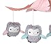 Lambs & Ivy Sweet Owl Dreams Gray/Pink Musical Baby Crib Mobile Soother Toy