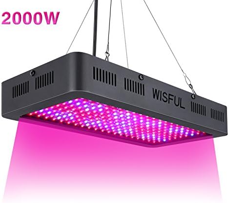 Led Grow Light Full Spectrum 2000W, Double Chips Growing Lamps with UV &amp; IR Indoor Plants Grow Lights with Protective Sunglasses for Greenhouse Hydroponic Veg and Flower