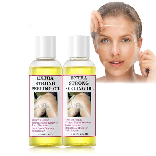 LBOYLOVE® 2 Pcs Yellow Peeling Oil, Extra Strong Peel Oil for Dark Skin with Camellia Leaf, Licorice Root and Chamomile Extract for Body Hand Foot, for All Skin Types