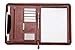 Professional Business Portfolio Padfolio Organizer With iPad Mini or Tablet Holder, Zipper, Paper Pad, Card Holders, Pen Holder, Briefcase Style Retractable Handles - Brown