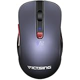 VicTsing Bluetooth 4.0 Mouse 2.4G Wireless Portable Mobile Mouse with 12-Month Battery Life, 5 Adjustable DPI Values for PC, Laptop, Mac, and Android OS Tablet, Smart Phone