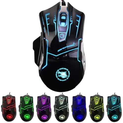 Kdator RGB Light Up Wired Gaming Mouse