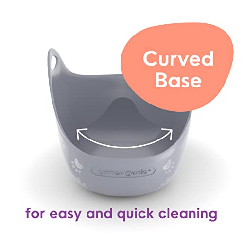 Litter Genie Cat Litter Box Made with Flexible, Soft Plastic Features HighWalls and Handles