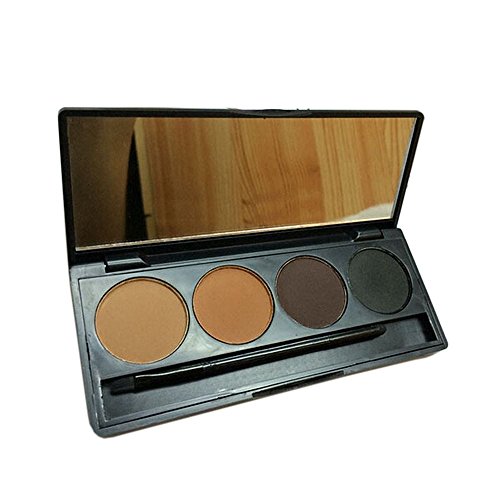 U Can Be 4 Color Eyebrow Powder Shadow Palette With Double Ended Brush
