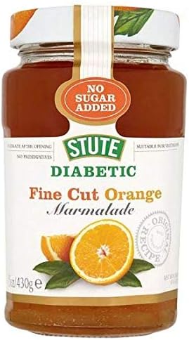 STUTE Diabetic Fine Cut Orange Marmalade 430g (2 Pack)