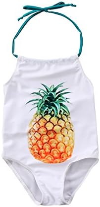 Baby Girls One Piece Swimsuit Toddler Fruit Printing Swimwear Backless Bathing Suit