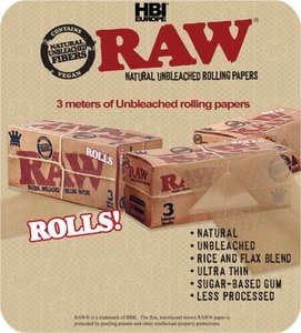 Rizla Raw 24 Rollos Caja de tamaño King 3 m Full Natural sin ...