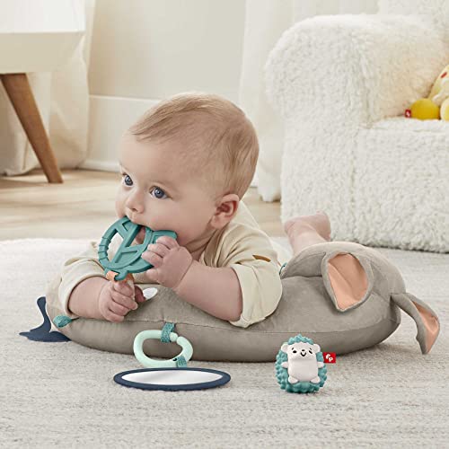 FisherPrice Tummy Time Fawn Wedge newborn toy set with 3 sensory