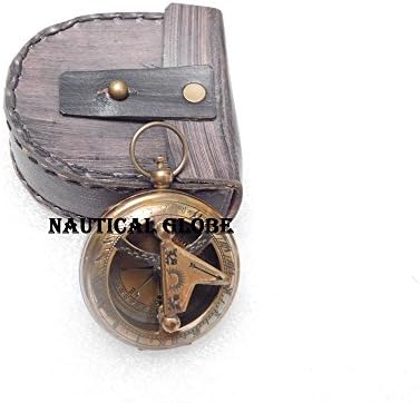Meridian Nauticals brass Sundial push button compass maritime nautical vintage antique item push button sundial compass