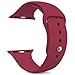 Yimzen Soft Silicone Sport iWatch Band Strap for Apple Watch Series 3 2 1 Sport & Edition 42mm M/L Rose red