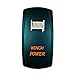 STV Motorsports® Laser Backlit Orange Rocker Switch Winch Power 20A 12V On/Off LED Light
