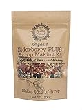 Noelle's Naturals Organic Elderberry Syrup Making Kit - Makes 20oz of syrup, Our Concentrated Recipe is Easy to make, PLUS Goji, Echinacea, Astragalus, Rose hips, Ginger, Cloves & Cinnamon