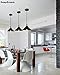 Deep Dream Industrial Pendant Light Shade Vintage Light Fixtures Pendant E26 E27 Base 3 Pack (Without Bulbs)