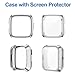 CAVN 4 Pack Screen Protector Case Compatible with Fitbit Versa/Versa SE Smartwatch, Soft TPU Plated Slim Full Coverage Screen Protective Bumper Cover (Black/Clear/Rose Gold/Silver)