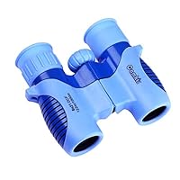 Camkiy 8 x 21 Binoculars for Boy Blue, Gifts for Boys, Camping Gear, Birdwatching Binoculars, Kids Bird Watching Real Binoculars, High Resolution Shockproof Binoculars