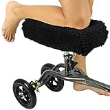 Vive Knee Walker Pad Cover - Plush Synthetic Faux Sheepskin Scooter Cushion - Accessory for Knee Roller - Leg Cart Improves Comfort During Injury - Padded, Washable Protector Pillow for Kids, Adults