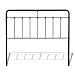 Fairfield Metal Headboard with Spindles and Castings, Dark Roast Finish, Queen