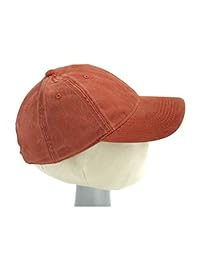 accsa Gorra de béisbol de sarga de algodón lavada para mujer Distress Correa ajustable Rojo   Gris oscuro   Azul marino