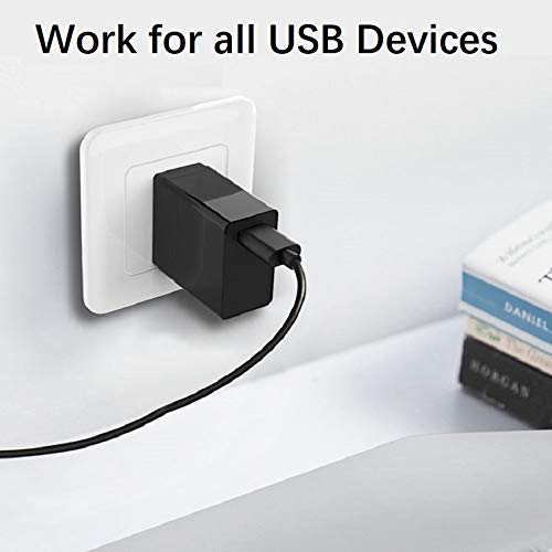 GIN FOXI {2 Pack}Quick Charge3.0 USB Wall Charger,Compatible with iPhone XS/X/8/7/6/Plus/iPad/Samsung Galaxy Note8 / S8 / S8+, LG G6 / V30, HTC 10 and More | UL Certified