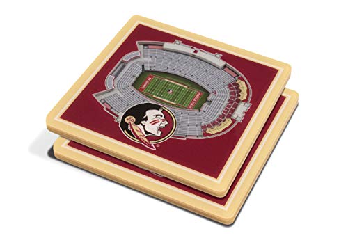 YouTheFan NCAA Florida State Seminoles 3D StadiumView Coasters - Doak Campbell…