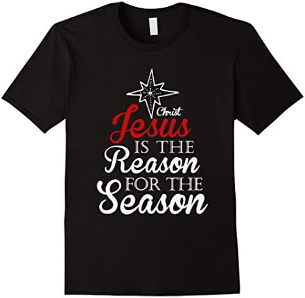 Men's Jesus Is The Reason For The Season Tshirt - Christmas Tshirt Large Black