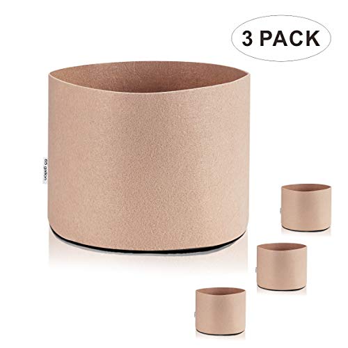 GreenHouser 1 2 3 5 7 10 15 20 25 30 45 65 100 150 200 250 300 400 Gallon Grow Bag Fabric Pots Plant with Handles Aeration Hydroponic Fabric Pots  (65 Gallon (3 PCS), Yellow)