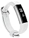 Newest Fitbit Alta HR and Alta Band With Metal Clasp, BeneStellar Silicone Replacement Band for Fitbit Alta HR and Alta (Classic) (White 1-Pack)