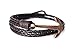 Genuine Leather Wrap Anchor Bracelet by Live Allure - Jewelry for Men and Women (Dark Brown)