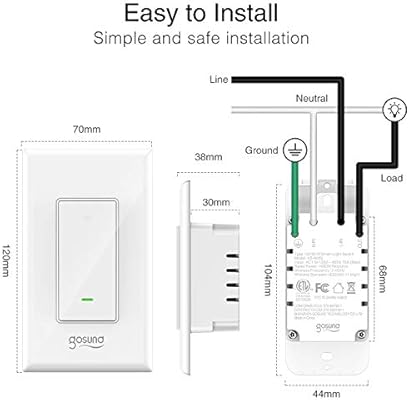 Smart Switch Gosund Smart Wifi Light Switch Works With Alexa Google Home Remote Control Timing Schedule No Hub Required Easy And Safe Installation Etl And Fcc Listed 1 Pack Amazon Ca Tools