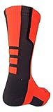 Perimeter 2.0 Athletic Crew Socks (Neon Orange/Graphite/Black, Medium)