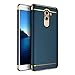 Honor 6X case, Opretty 3 In 1 fashion Ultra Thin and Slim Hard Case Coated Non Slip Matte Surface with Electroplate Frame for Huawei Honor 6X (3 In 1 Dark blue)