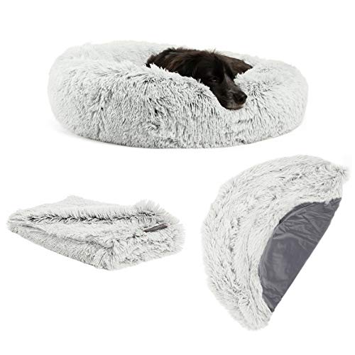 Best Friends by Sheri The Original Calming Donut Dog Bed in Shag Fur Bundle Value Bed
