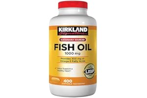 FrenchGlory Kirkland Sig Nature Fish Oil 1000mg Per Serving, 1-Pack of 400 Softgels