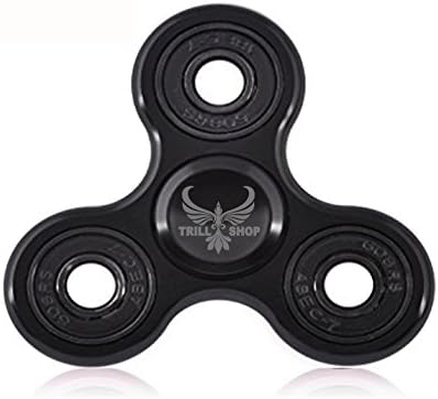 The Trill Shop's TRIX Fidget Tri-Spinner | LEARN TRICKS with our TRICK BONUS | Premium Parts - Built for top trick performance (BLACK)