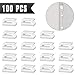 Adhesive Cable Clips - CableGeeker 100 Pieces Self-Adhesive Cable Organizer with Strong Adhesive Pad,No Tools Required Cord Holder for Cat6 Cat7 Flat Ethernet Cable (White)